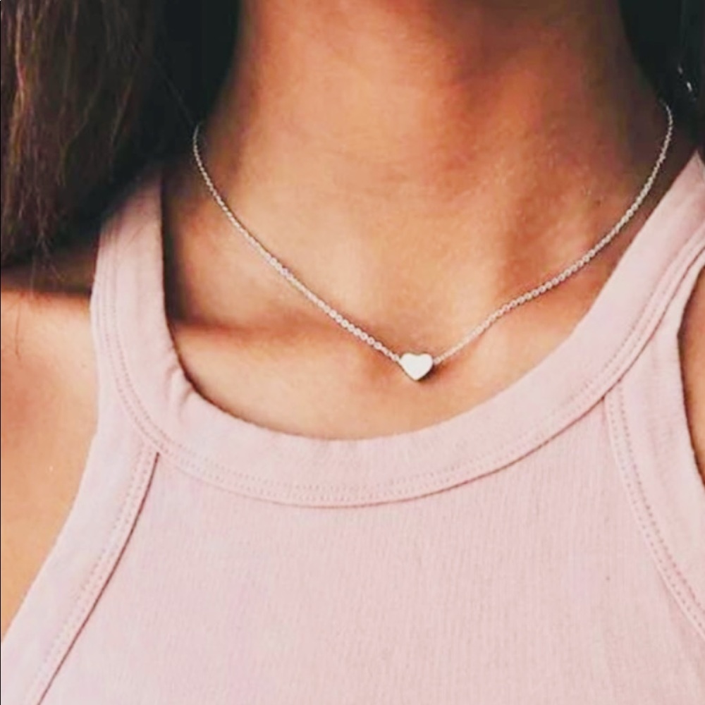 Heart Silver Plated Pendant Necklace